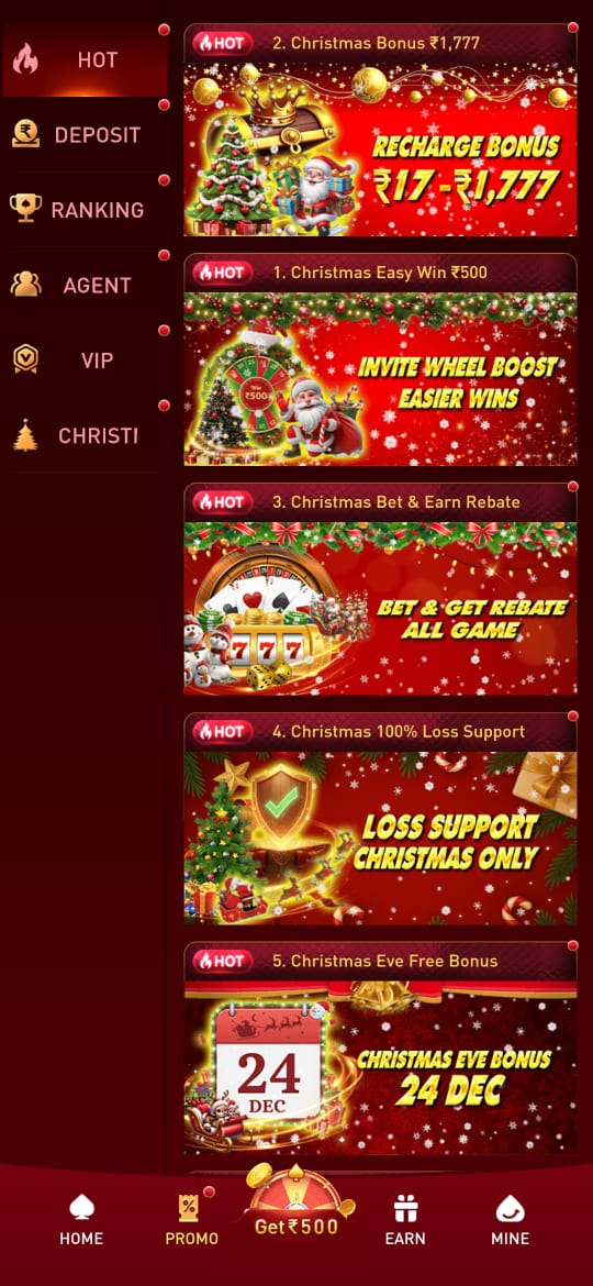 HU777 Game APP Christmas Bonus Offers 2025